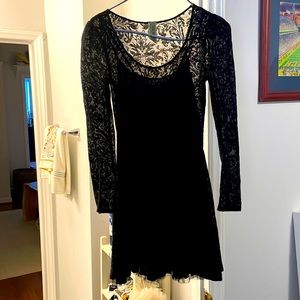 Free People Long Sleeved black dress